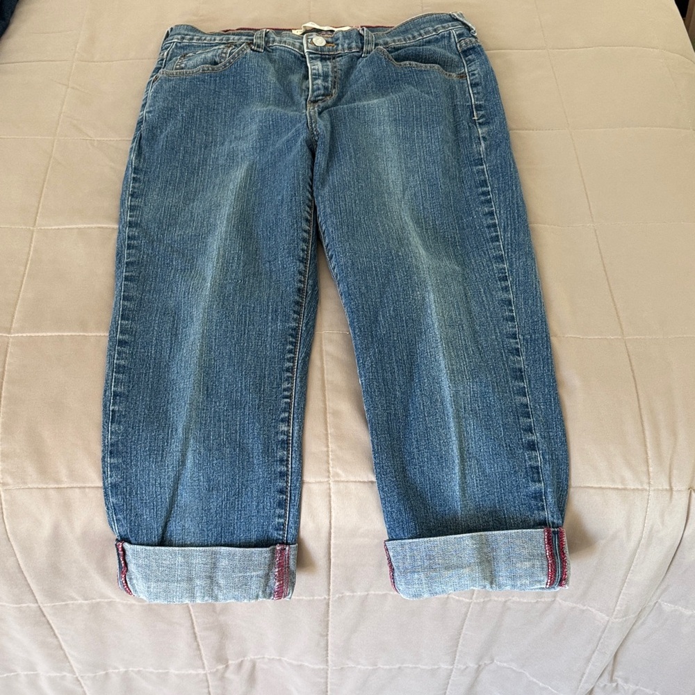 Levi's Blue Ankle Cropped Jeans